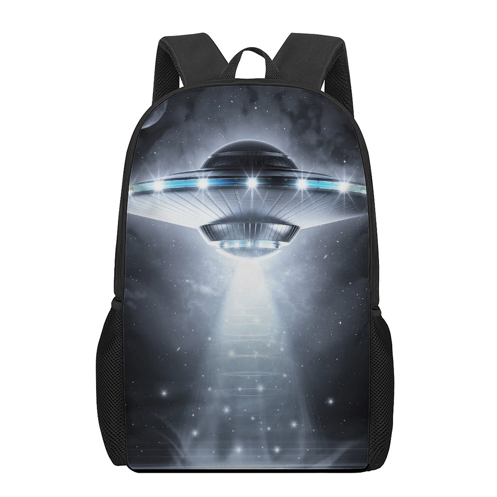 Dark Night UFO Print 17 Inch Backpack