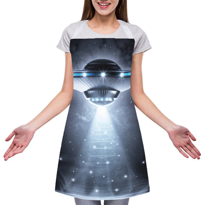 Dark Night UFO Print Adjustable Apron
