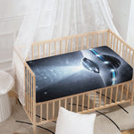 Dark Night UFO Print Baby Crib Sheet