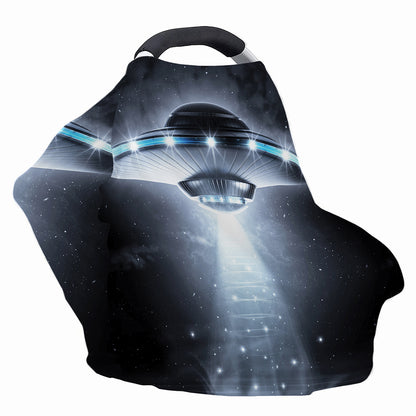 Dark Night UFO Print Baby Seat Cover