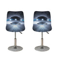 Dark Night UFO Print Bar Stool Covers