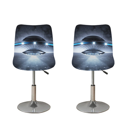Dark Night UFO Print Bar Stool Covers