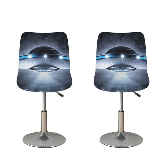 Dark Night UFO Print Bar Stool Covers