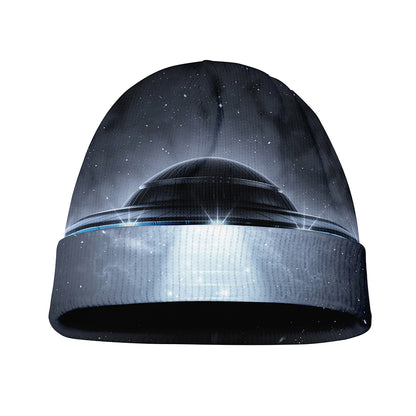 Dark Night UFO Print Beanie