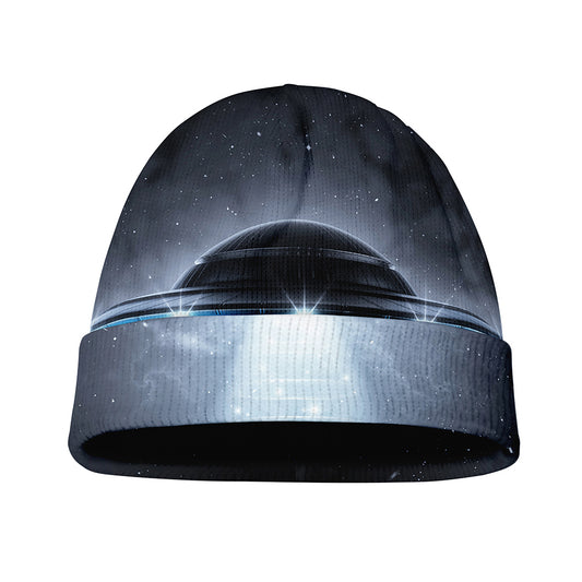 Dark Night UFO Print Beanie