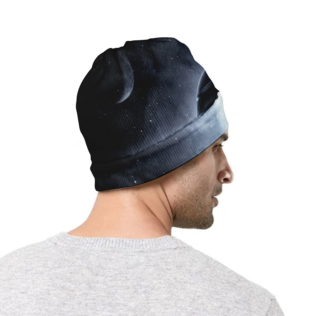 Dark Night UFO Print Beanie