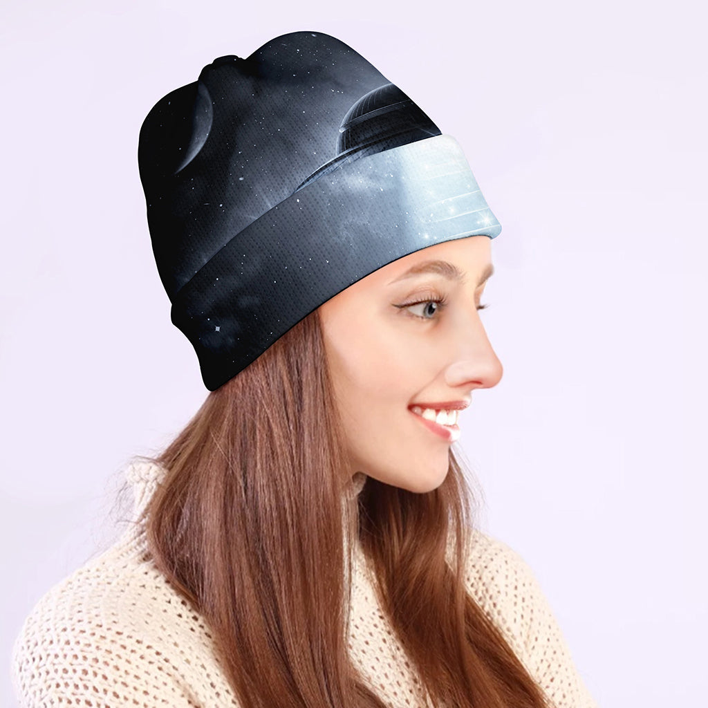 Dark Night UFO Print Beanie