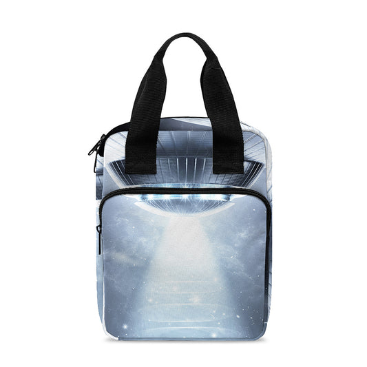 Dark Night UFO Print Bible Tote Bag