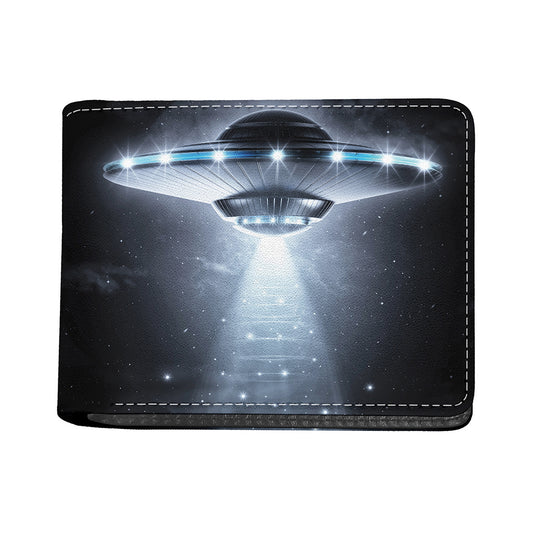 Dark Night UFO Print Bifold Wallet
