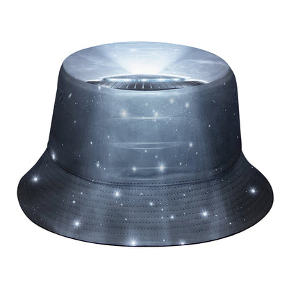 Dark Night UFO Print Bucket Hat