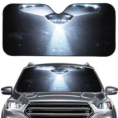 Dark Night UFO Print Car Windshield Sun Shade