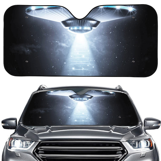 Dark Night UFO Print Car Windshield Sun Shade