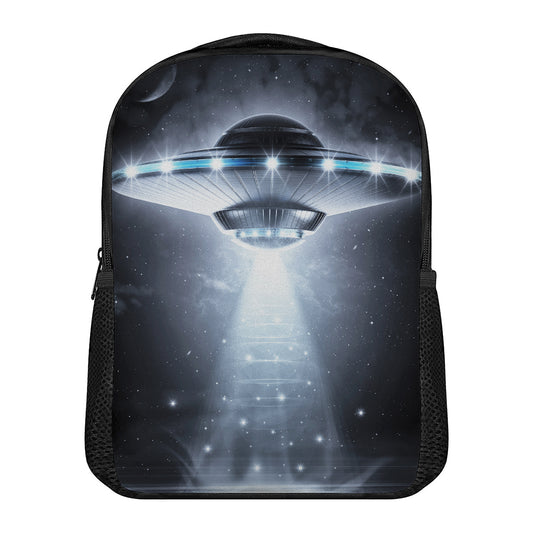 Dark Night UFO Print Casual Backpack