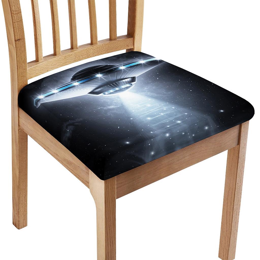 Dark Night UFO Print Chair Cushion Cover