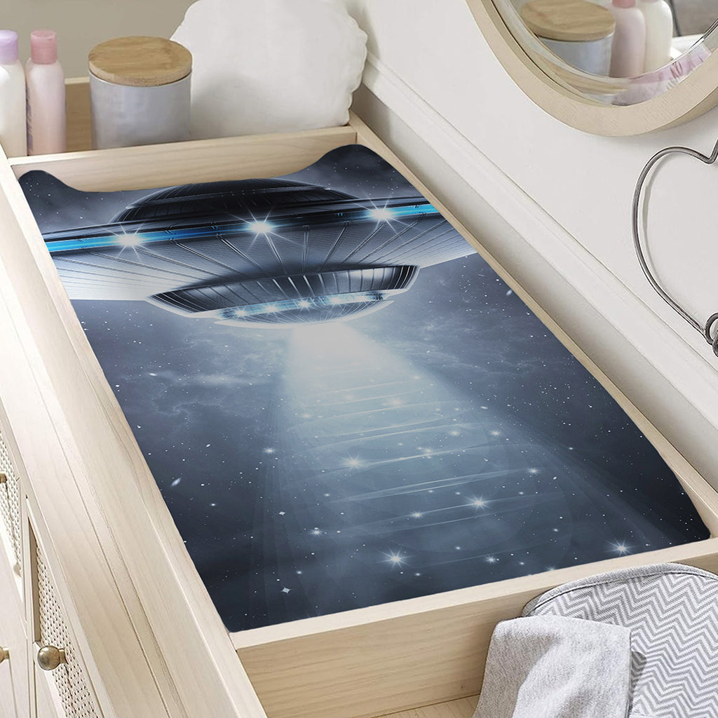 Dark Night UFO Print Changing Pad Cover