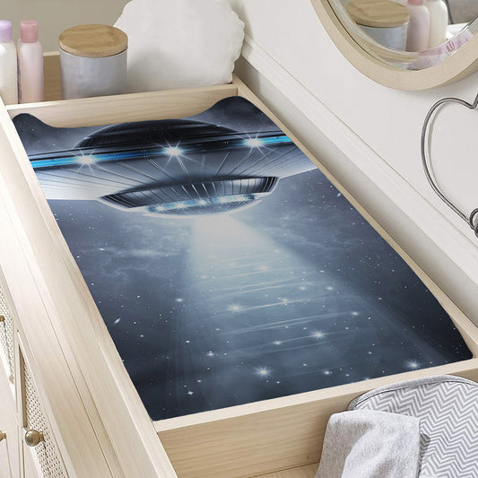 Dark Night UFO Print Changing Pad Cover