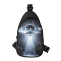 Dark Night UFO Print Sling Bag