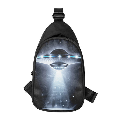 Dark Night UFO Print Chest Bag