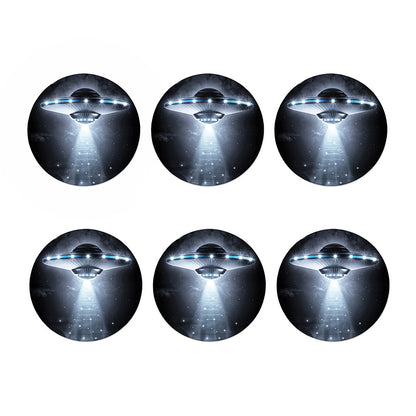 Dark Night UFO Print Coaster Set