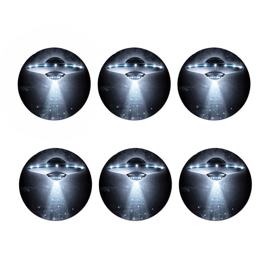 Dark Night UFO Print Coaster Set