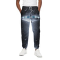 Dark Night UFO Print Cotton Sweatpants