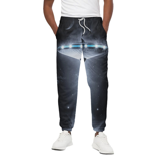 Dark Night UFO Print Cotton Pants