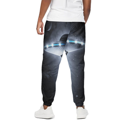 Dark Night UFO Print Cotton Pants