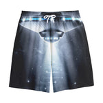 Dark Night UFO Print Cotton Shorts