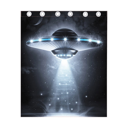 Dark Night UFO Print Curtain