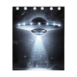 Dark Night UFO Print Curtain