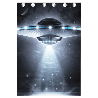 Dark Night UFO Print Curtain