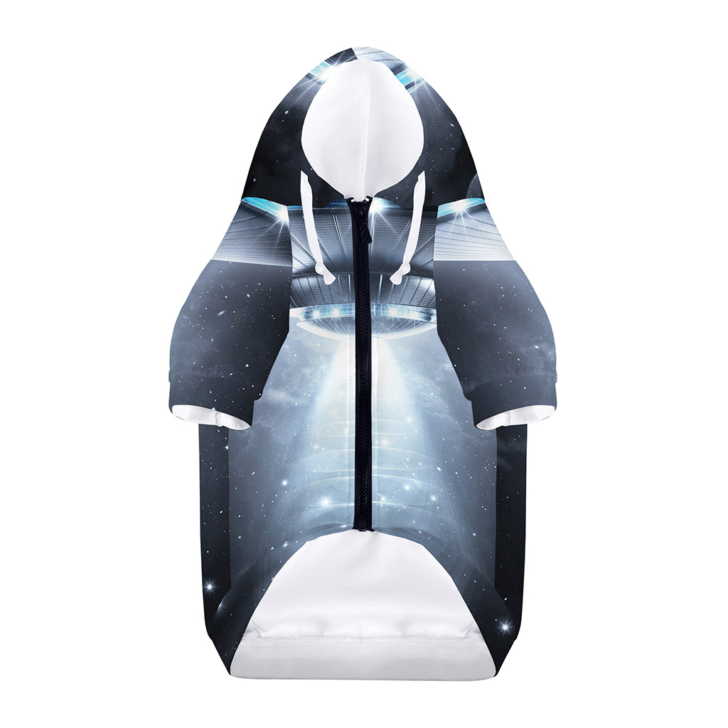 Dark Night UFO Print Dog Zip Up Hoodie