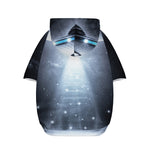 Dark Night UFO Print Dog Zip Up Hoodie