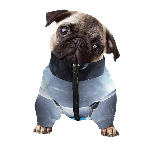 Dark Night UFO Print Dog Zip Up Jacket