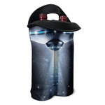 Dark Night UFO Print Double Neoprene Wine Tote