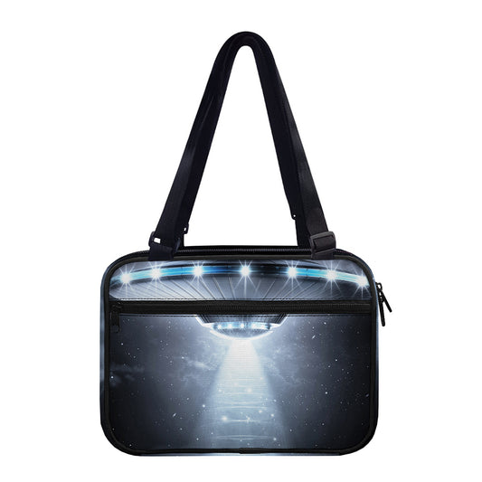 Dark Night UFO Print Double Strap Bible Bag
