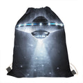 Dark Night UFO Print Drawstring Bag