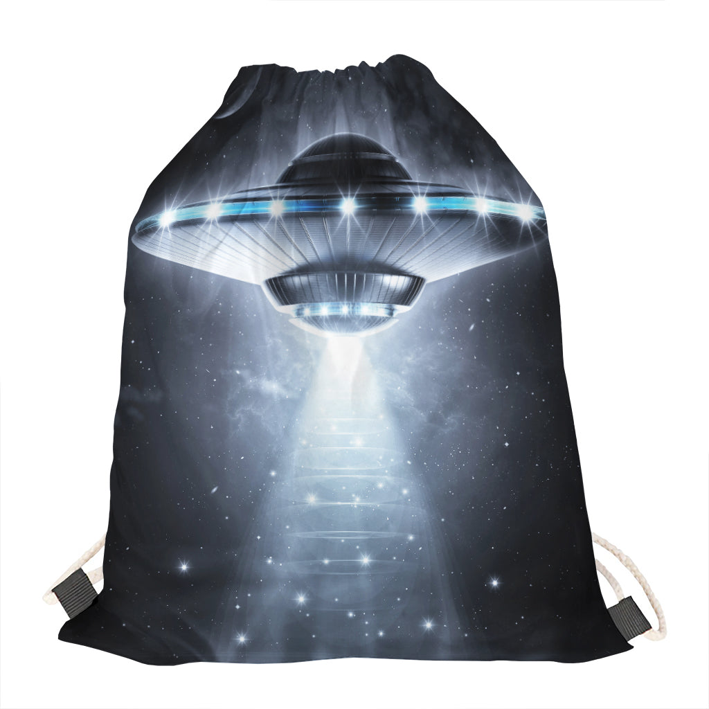 Dark Night UFO Print Drawstring Bag