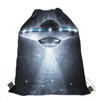 Dark Night UFO Print Drawstring Bag