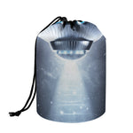 Dark Night UFO Print Drawstring Makeup Bag