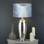 Dark Night UFO Print Drum Lamp Shade