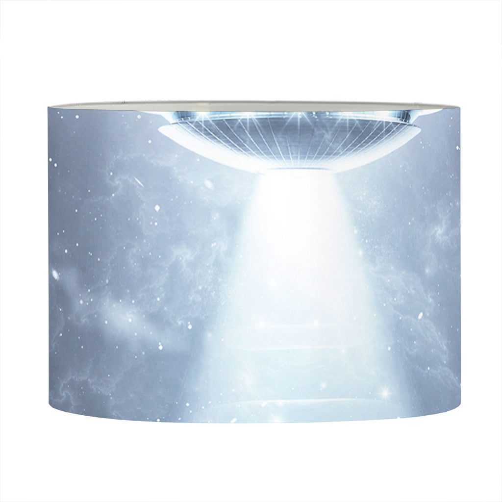 Dark Night UFO Print Drum Lamp Shade
