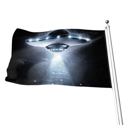 Dark Night UFO Print Flag