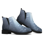 Dark Night UFO Print Flat Ankle Boots