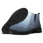 Dark Night UFO Print Flat Ankle Boots