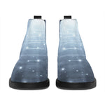 Dark Night UFO Print Flat Ankle Boots