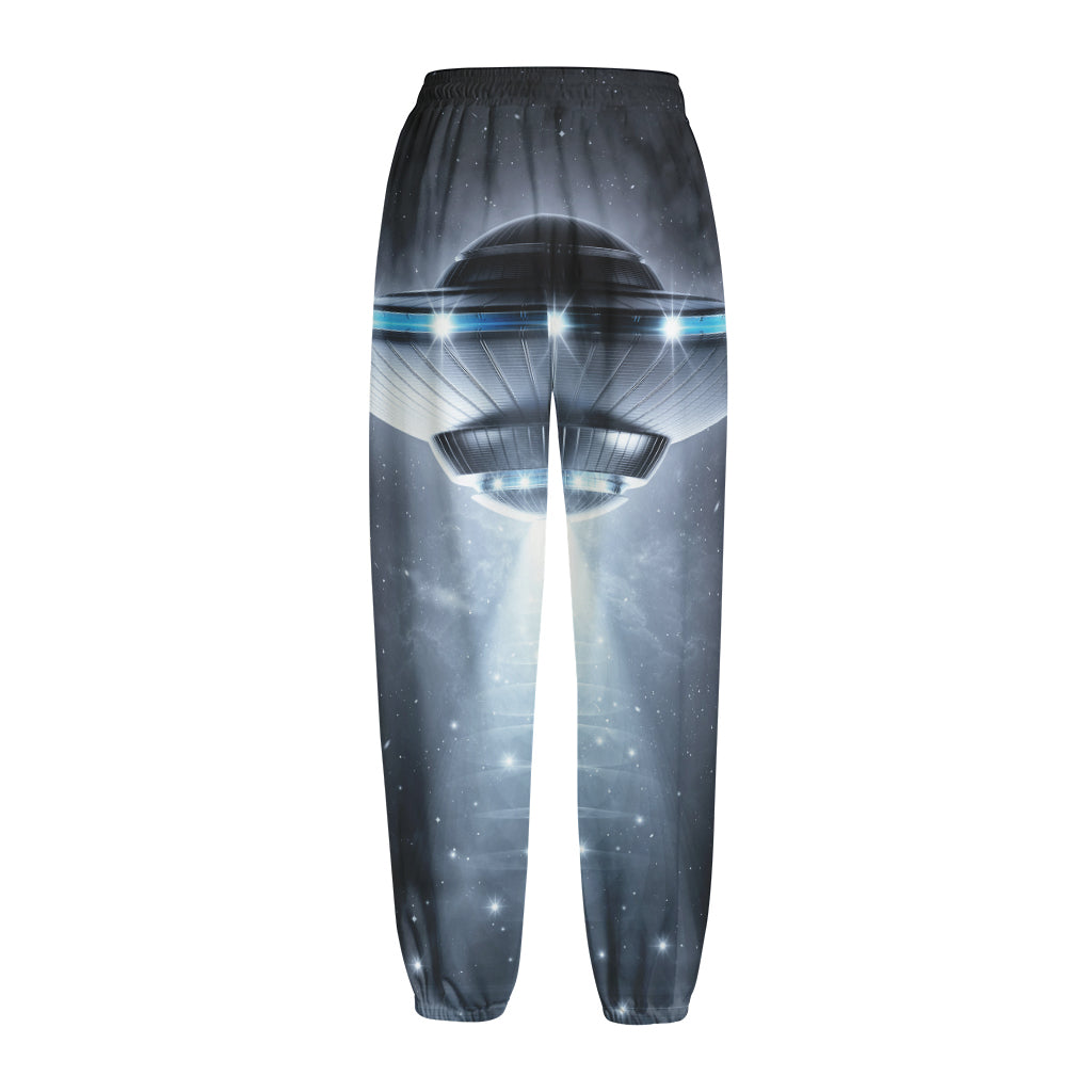 Dark Night UFO Print Fleece Lined Knit Pants