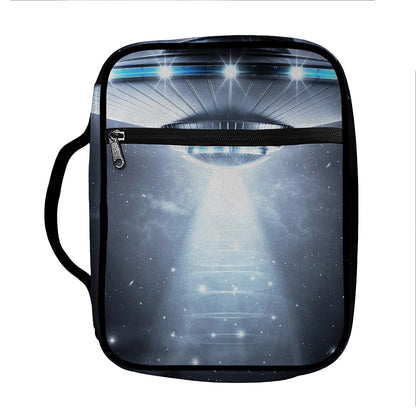 Dark Night UFO Print Front Pocket Bible Bag