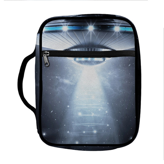 Dark Night UFO Print Front Pocket Bible Bag