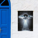 Dark Night UFO Print Garden Flag
